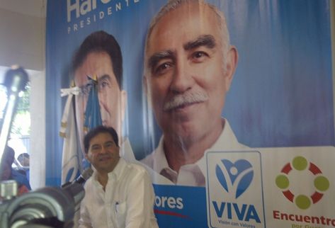 Harold Caballeros, aspirante a la Presidencia por Viva-EG. (Foto: Karen Cardona)