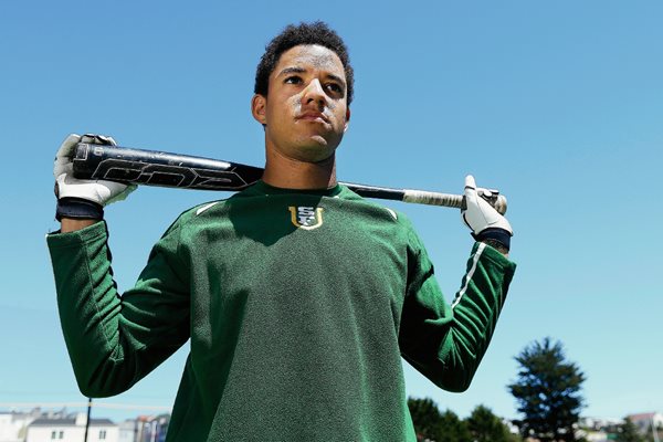 Manny Ramírez Jr., juega para la Universidad de San Francisco. (Foto Prensa Libre: AP)