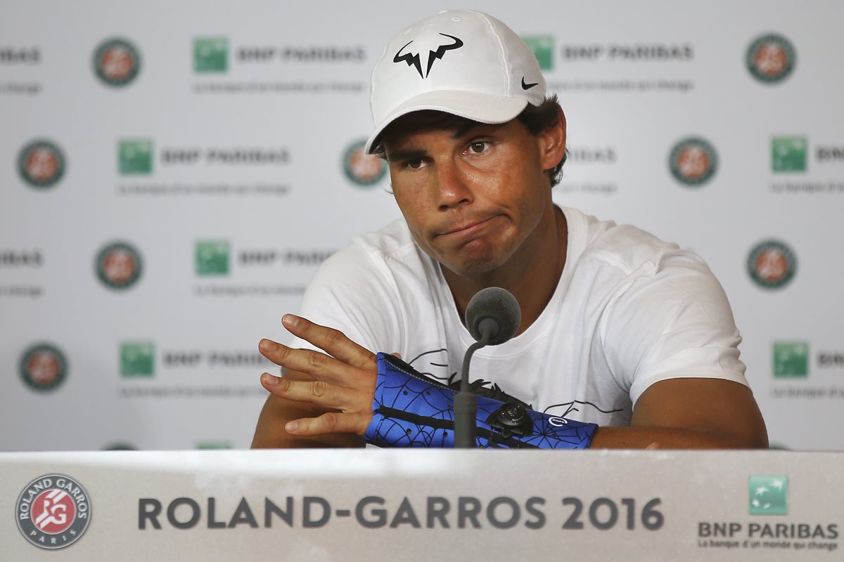 Rafael Nadal no participará en Wimbledon por la lesión en su muñeca. (Foto Prensa Libre: AFP)