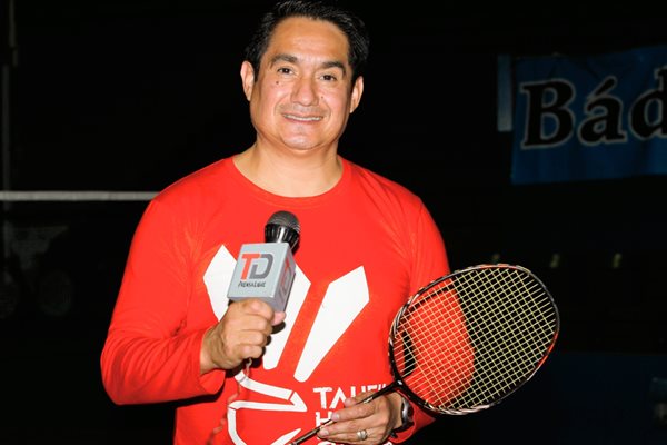 José María Solís, en entrevista con Tododeportes, tras la práctica de hoy en el Coliseo de Bádminton, en la zona 4 capitalina. (Foto Prensa Libre: Óscar Felipe)