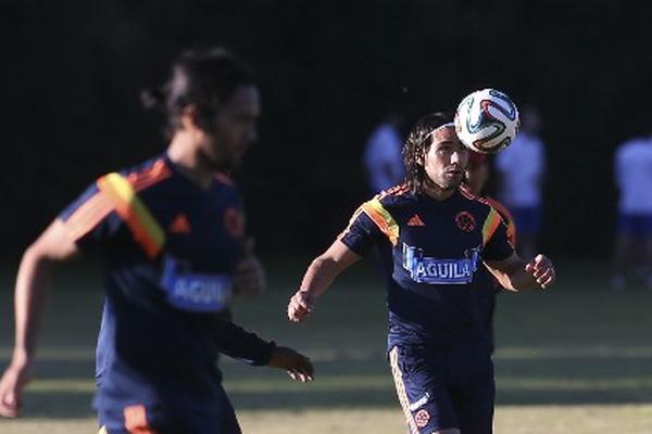 Falcao participa de los entrenamientos de la selección de Colombia en Argentina. (Foto Prensa Libre: AP)