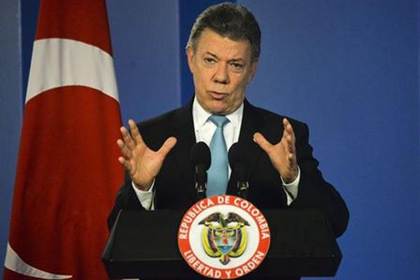 Juan Manuel Santos, presidente de Colombia. (Foto. Agencia AFP)