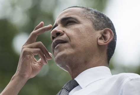 El presidente estadounidense, Barack Obama, hace campaña en Eden Park, en Cincinnati, en el Estado de Ohio. (Foto Prensa Libre: AFP)