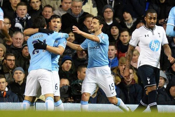 Manchester City vence al Tottenham y toma el liderato. (Foto Prensa Libre: EFE)