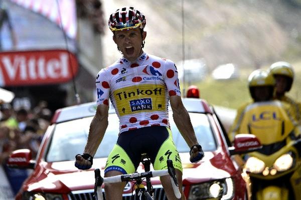 Rafal Majka gana la etapa 17 del Tour de Francia. (Foto Prensa Libre: AFP)