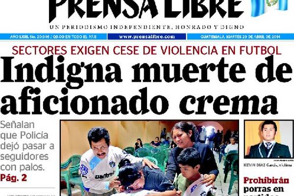 La muerte de un aficionado causó mucha indignación. (Foto Prensa Libre: Hemeroteca PL)