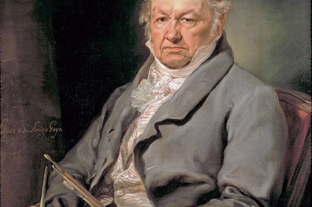 El retrato de Francisco de Goya, de Vicente López Portaña, en 1826, está en el Museo del Prado.