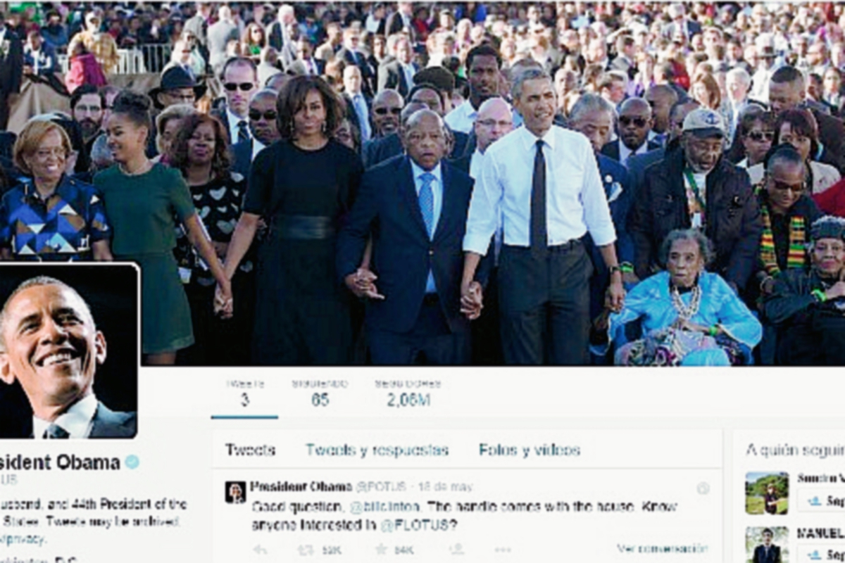En menos de cinco horas, Barack Obama logró hacerse de un millón de seguidores en su cuenta de twitter. (Foto Prensa Libre: Twitter).