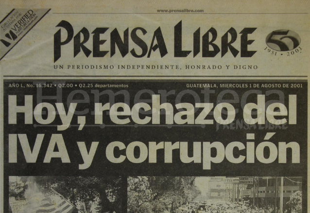 2001: Paro Nacional En Rechazo Al IVA Y Corrupción