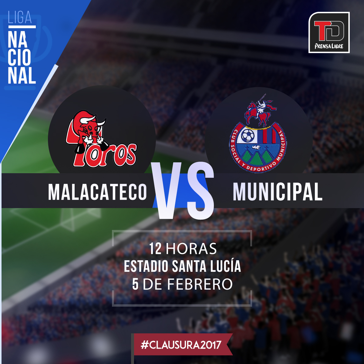 Malacateco y Municipal se miden este domingo en el Estadio Santa Lucía. (Foto Prensa Libre: TodoDeportes)