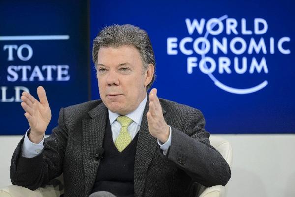 Juan Manuel Santos, presidente colombiano. (Foto Prensa Libre: EFE)