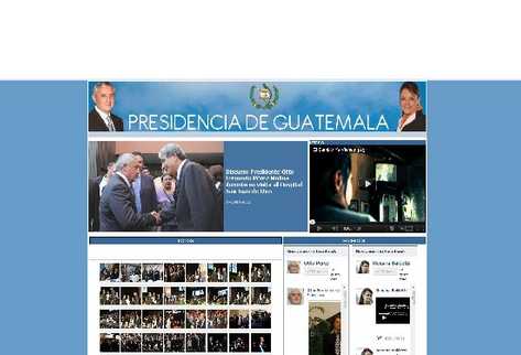 NUEVO ASPECTO de la página oficial del Gobierno de Guatemala, vista ayer.