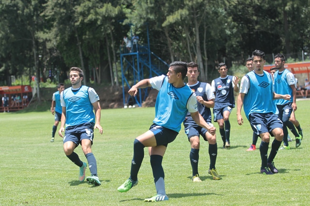 La Selección Sub23 entrenó esta mañana en Proyecto gol (Foto Prensa Libre: Marcela Morales).