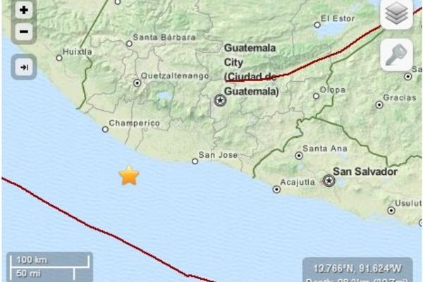 El epicentro se ubicó a 59 kilómetros de Nueva Concepción, Escuintla. (Foto Prensa Libre: Internet)<br _mce_bogus="1"/>