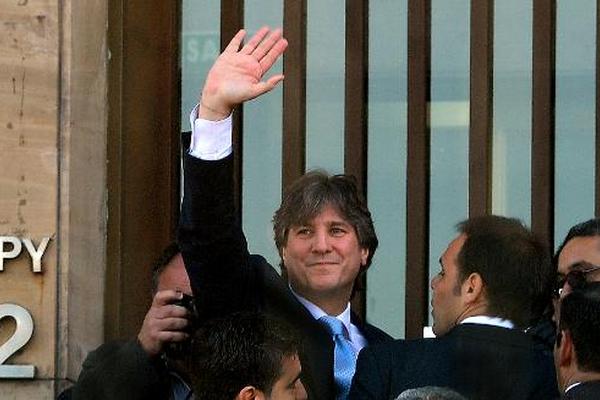 El vicepresidente de Argentina, Amado Boudou, llega a Buenos Aires.( Foto Prensa Libre/AFP)