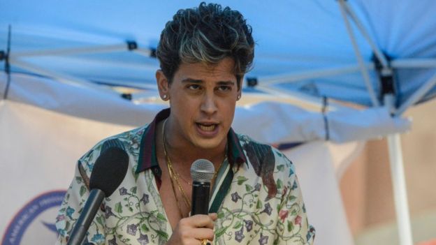 Yiannopoulos fue editor del sitio web Breitbart News, plataforma mediática de la extrema derecha estadounidense. (GETTY IMAGES)