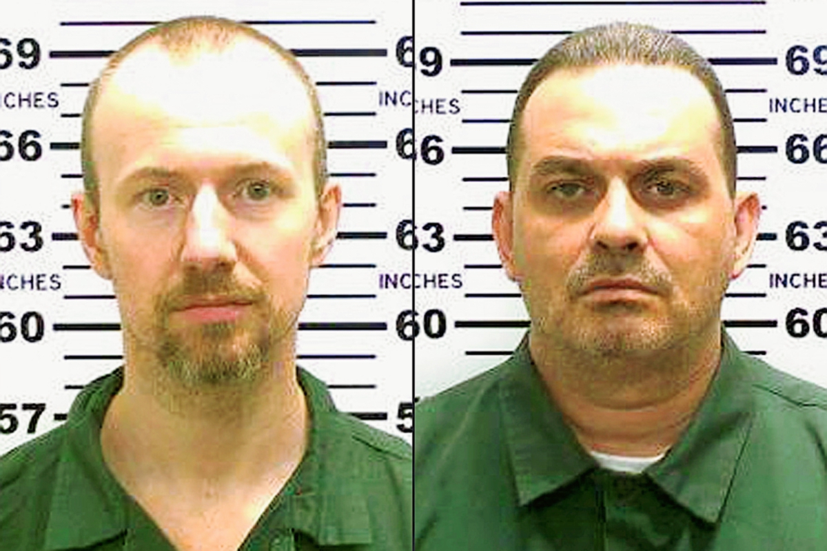 David Sweat, — izq—, y Richard Matt. se fugarona de una cárcel del estado de Nueva York. (Foto Prensa Libre:AP).