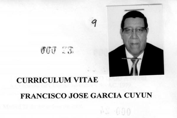 Expediente de Francisco García Cuyú. (Foto: Prensa Libre)