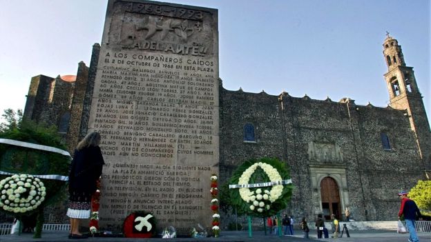 La masacre de Tlatelolco es recordada cada año en México con marchas y eventos. En la foto, monumento a los estudiantes asesinados. ALFREDO ESTRELLA/GETTY IMAGES