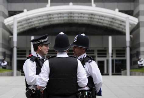 Policías de Scotland Yard, en Londres.