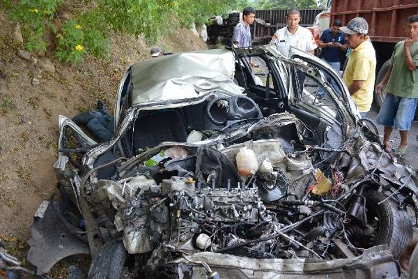 Así quedó el vehículo involucrado en tragedia.