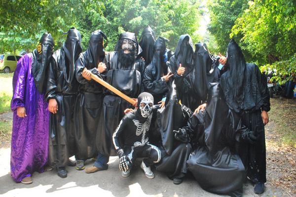 Comité organizador de la Huelga de Dolores tras conferencia de prensa sobre las actividades que se realizarán en la celebración (Foto Prensa Libre: J. Tizol)<br _mce_bogus="1"/>