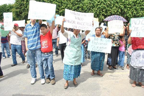 Pobladores de  la cabecera de Chimaltenango se oponen a proyecto municipal.