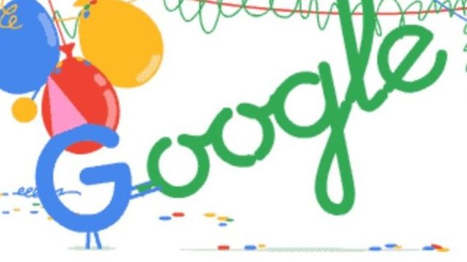 Google se felicitó a sí mismo el cumpleaños con este "doodle" del dibujante de Disney Gerben Steenks. (GOOGLE)