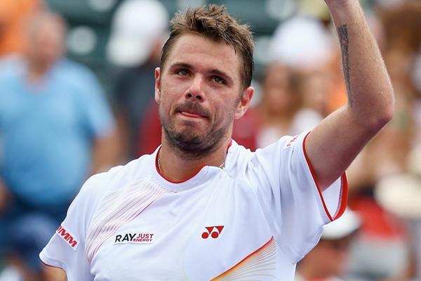 Wawrinka celebra su debut triunfal en Miami. (Foto Prensa Libre: AP)