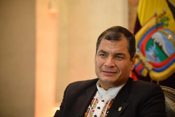 Rafael Correa, presidente de Ecuador. (Foto Prensa Libre: AFP)