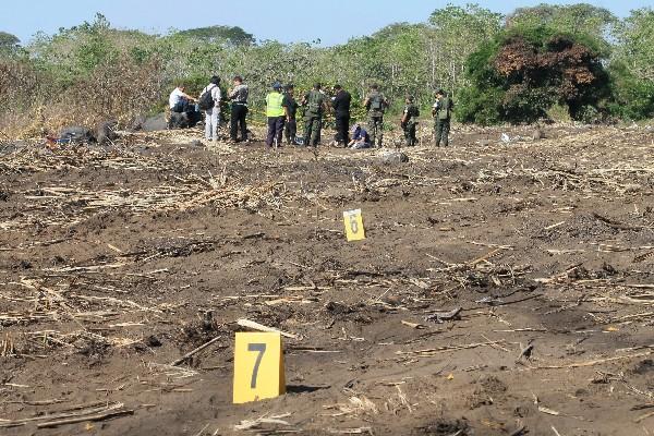 Escena del crimen  en Siquinalá, Escuintla.