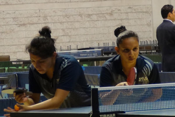 Las guatemaltecas Andrea Estrada y Analdy López se colgaron el oro en dobles femenino. (Foto Prensa Libre: cortesía COG)