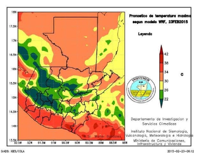 El miércoles  de esta semana aumentarán las temperaturas máximas, según el Inssivumeh. (Foto Prensa Libre: Insivumeh)