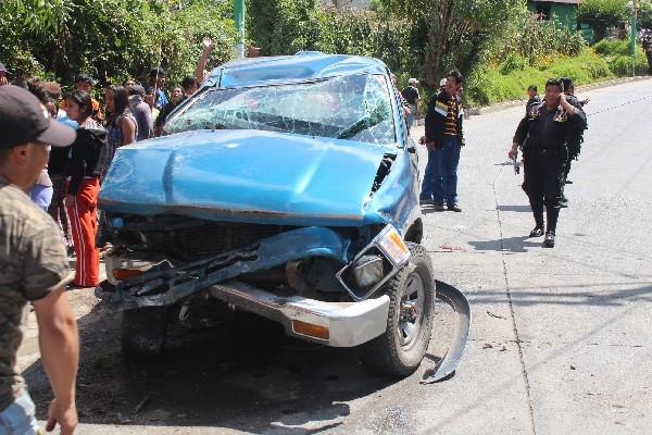 El picop accidentado      quedó  con  daños severos.