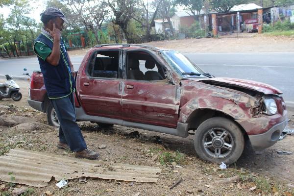 picop accidentado      en Jutiapa.