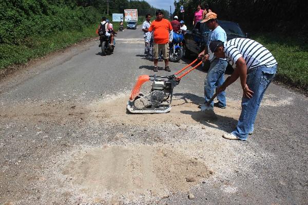 Empleados ediles  bachean ruta.