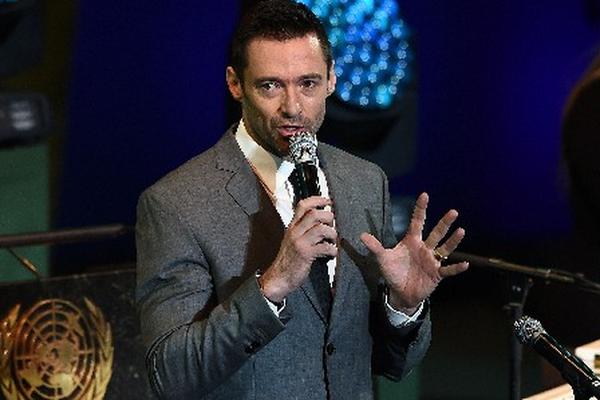 El actor y ganador de un Globlo, Hugh Jackman, también participó. (Foto Prensa Libre: AFP)