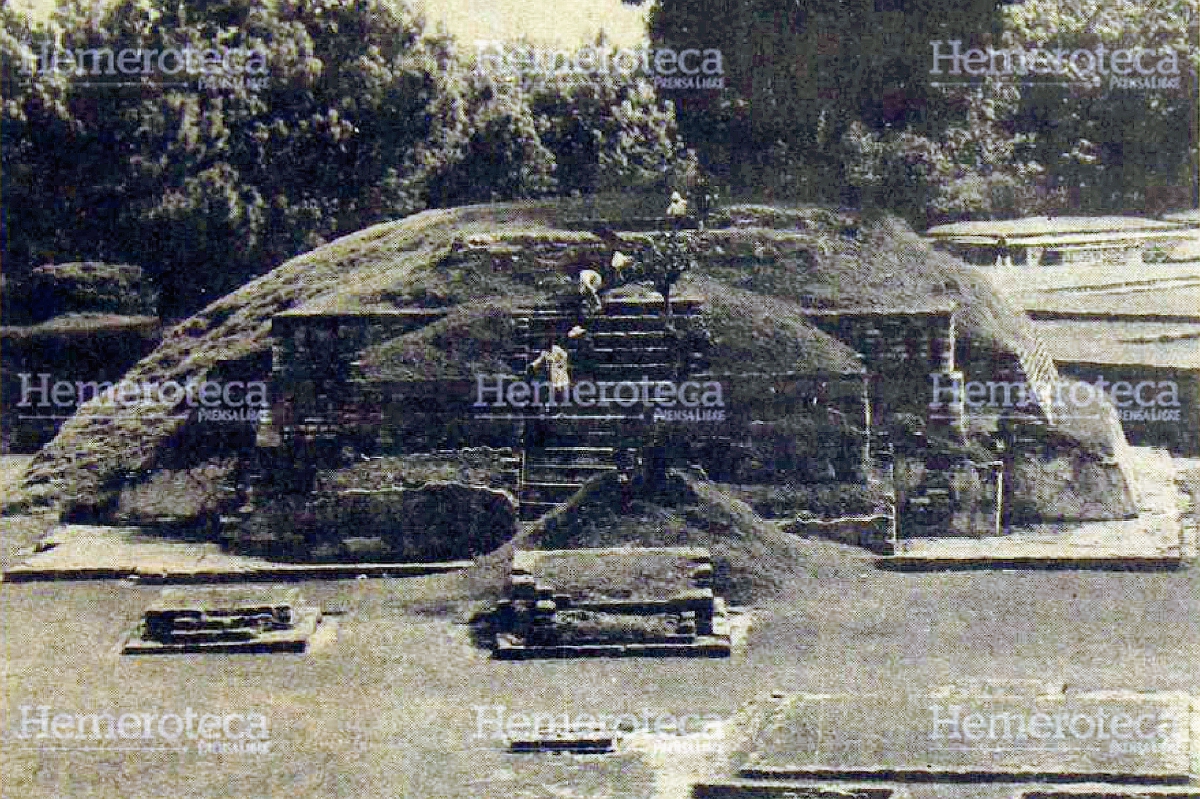 Imagen del sitio arqueológico Iximché en 1982. (Foto: Hemeroteca PL)