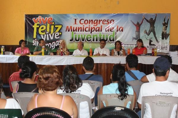 Acto de lanzamiento de campaña de valores para evitar el consumo de drogas. (Foto Prensa Libre: Danilo López)