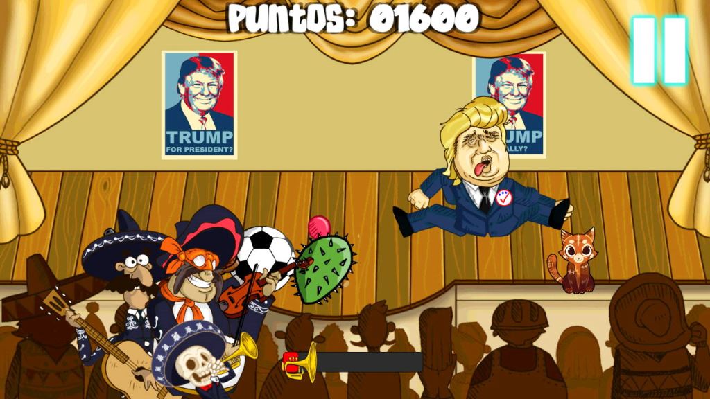 En el videojuego el participante puede lanzar objetos al polémico Donald Trump. ( PL-EFE)