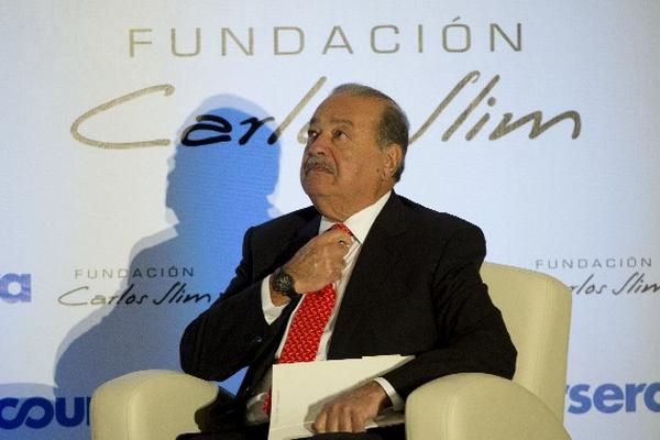 El magnate mexicano Carlos Slim, durante una actividad de su fundación efectuada hace dos días en la capital de México. (Foto Prensa Libre: AFP)