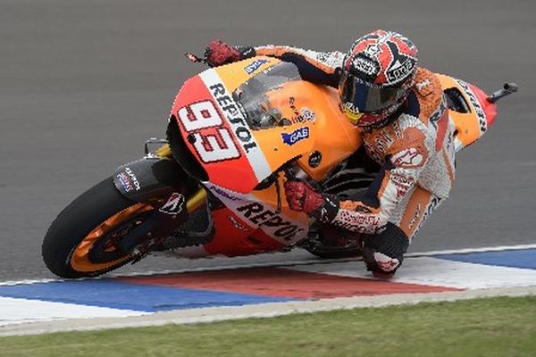 Marc Márquez fue el más veloz en los segundos ensayos libres del Gran Premio de Argentina. (Foto Prensa Libre: AFP)