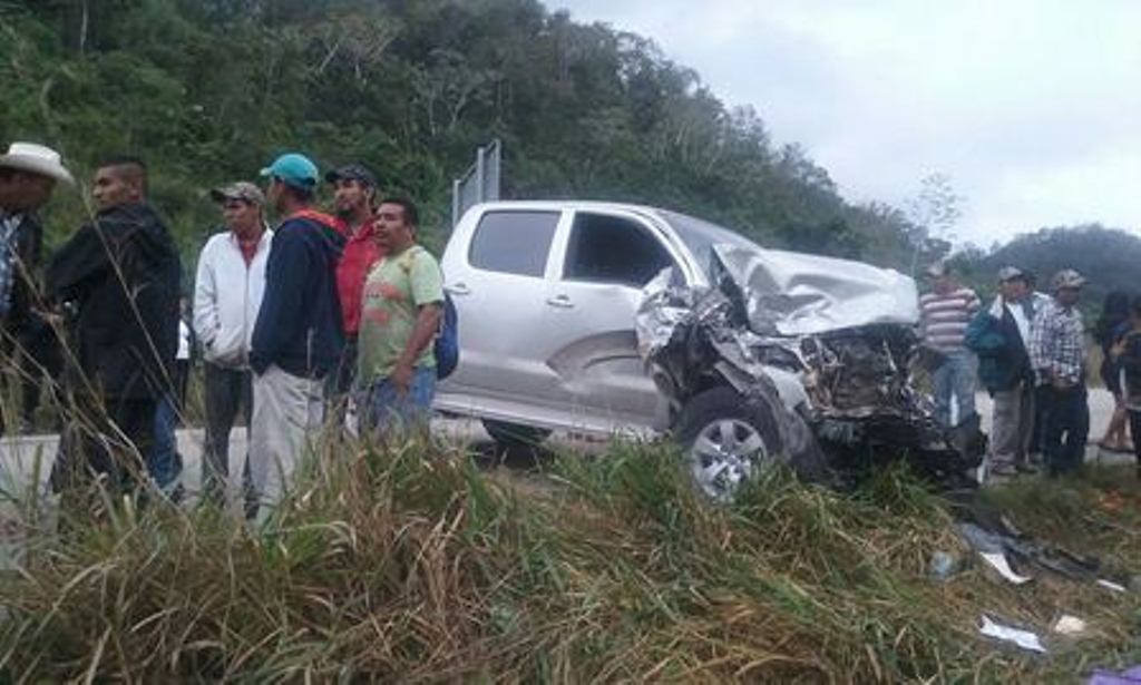 Lugar del percance en Petén. (Foto Prensa Libre: Rigoberto Escobar).