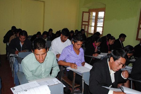 estudiantes, durante la prueba diagnóstica.