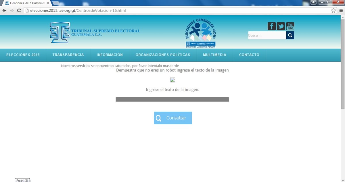 Los sistemas de información del TSE muestran inconvenientes. (Foto Prensa Libre: Internet)