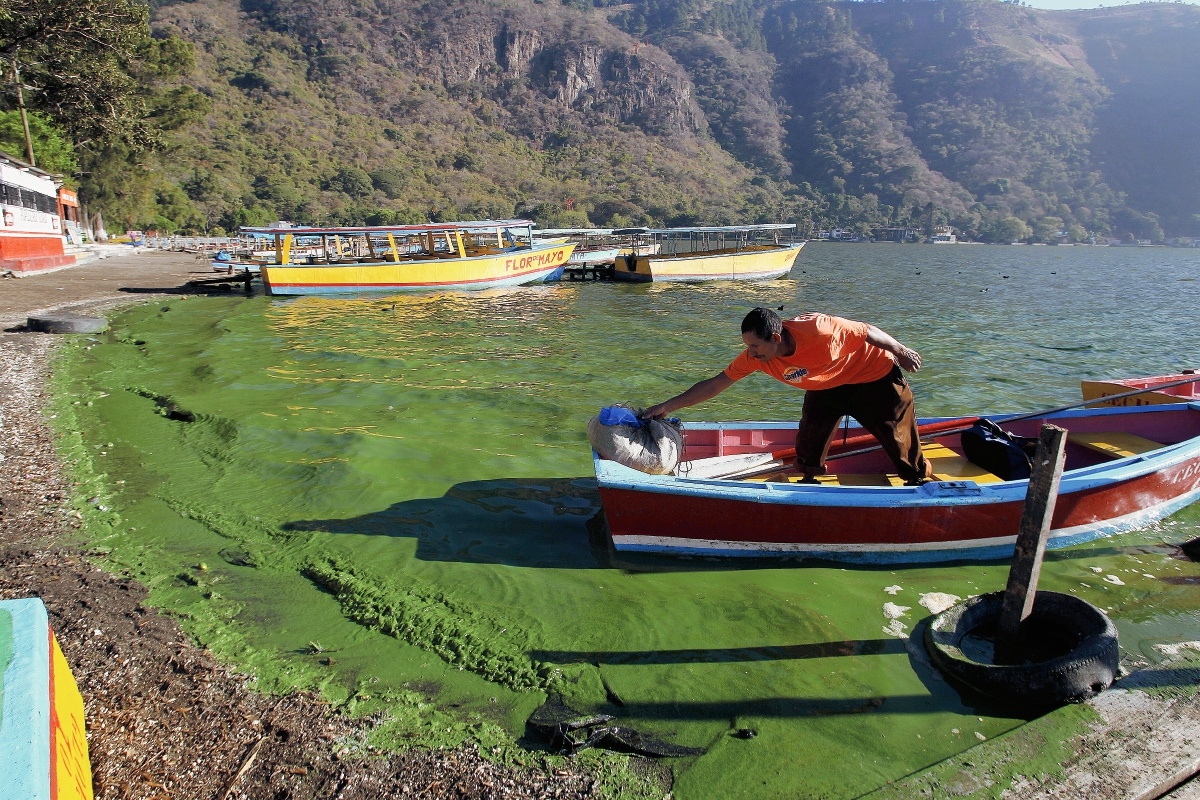 El Lago de Amatitlán es un sitio considerado como de alta contaminación y podría afectar la flora y fauna del lugar, así como al turismo que en su mayoría es nacional. (Foto Prena Libre: Óscar Rivas)