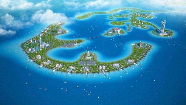 ¿Un Imperio Ruso tropical? Así se imagina Imperio Romanov a las islas Atlantis, donde estaría ubicada su capital: la ciudad inteligente de San Nicolás. (Foto: Imperio Romanov)