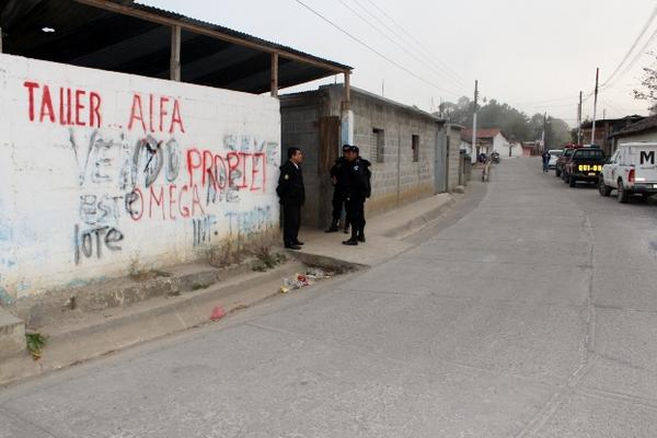 Taller donde fue llevado a cabo el allanamiento. (Foto Prensa Libre: Óscar Figueroa)