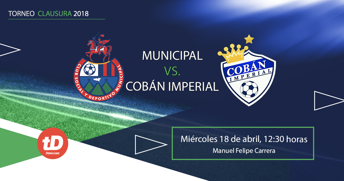 Municipal y Cobán Imperial se miden en uno de los partidos más interesantes de la jornada 19 del Clausura 2018. (Foto Prensa Libre: TodoDeportes)