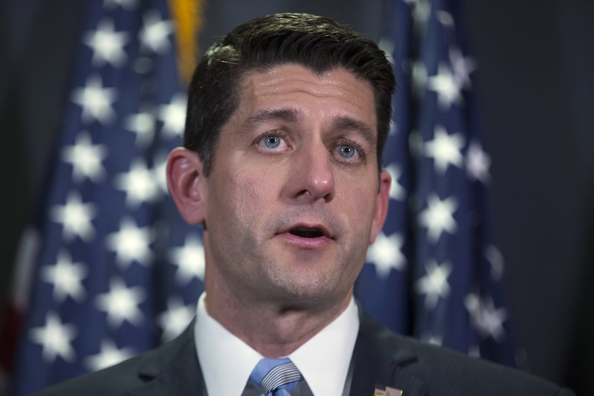 Paul Ryan, presidente de la Cámara de Representantes de EE. UU. (Foto Prensa Libre: AP).